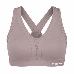 Yvette High Impact Padded Criss Cross Back Sports Bra Pink 4XL+